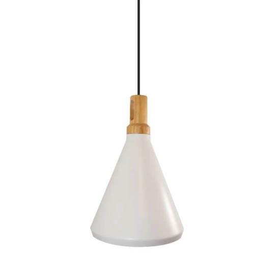Lampa wisząca NORDIC WOODY biało drewniana 25 cm ST-5097c Step into design - zdjęcie produktu