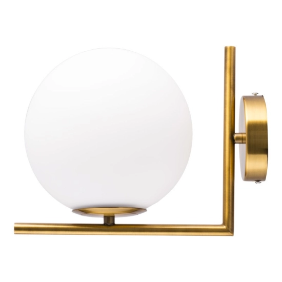 Lampa ścienna SOLARIS biało mosiężna 22 cm ST-9256 wall Step into design