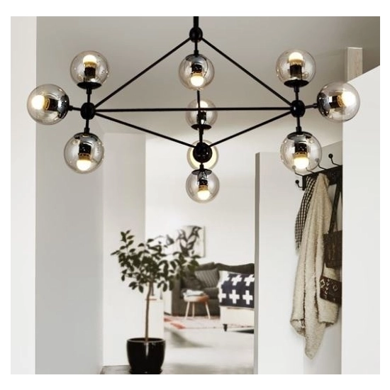 Lampa wisząca ASTRIFERO-10 bursztynowo czarna 91 cm ST-9047-10 Step into design