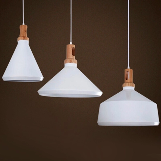 Lampa wisząca NORDIC WOODY biało drewniana 25 cm ST-5097c Step into design
