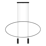 Lampa wisząca HOLAR 2 czarna TH.017CZ SOLLUX LIGHTING