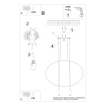 Lampa wisząca HOLAR 2 czarna TH.017CZ SOLLUX LIGHTING