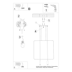 Lampa wisząca RANA 2 czarna TH.019CZ SOLLUX LIGHTING