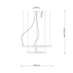 Żyrandol RIO 2 55/78 czarny LED 3000K TH.137 SOLLUX LIGHTING - zdjęcie 6
