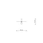 Kinkiet / Plafon SIRKEL 30 czarny TH.141 SOLLUX LIGHTING