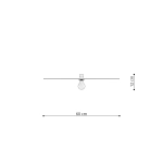 Kinkiet / Plafon SIRKEL 60 czarny TH.143 SOLLUX LIGHTING