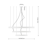 Żyrandol RIO 3 55/78/110 złoty LED 3000K TH.173 SOLLUX LIGHTING - zdjęcie 4