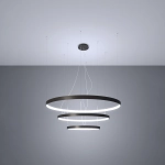 Żyrandol RIO 3 55/78/110 czarny LED 4000K TH.177 SOLLUX LIGHTING - zdjęcie 3