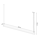 Lampa wisząca PINNE 200 czarna 3000K TH.229 SOLLUX LIGHTING - zdjęcie 8