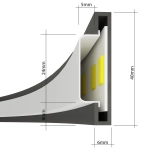 Żyrandol RIO 78 złoty połysk LED 3000K TH.246 SOLLUX LIGHTING - zdjęcie 8