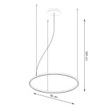 Żyrandol RISA 90 czarny LED 3000K TH.275 SOLLUX LIGHTING - zdjęcie 8