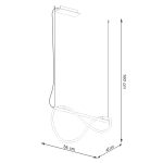 Lampa wisząca GALAKSE 84 czarna LED 2700-6500K TH.279 SOLLUX LIGHTING - zdjęcie 8