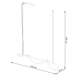 Lampa wisząca GALAKSE 148 czarna LED 2700-6500K TH.280 SOLLUX LIGHTING - zdjęcie 9
