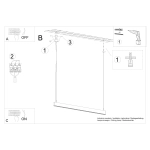 Plafon SOREN czarny LED 3000K TH.283 SOLLUX LIGHTING