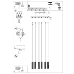 Lampa wisząca IVAR 6L zielona oliwka LED 3000K TH.589 THORO - zdjęcie 3