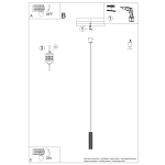 Lampa wisząca IVAR 1 zielona oliwka LED 4000K TH.628 THORO - zdjęcie 3