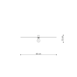 Kinkiet / Plafon SIRKEL 60 czarny TH.143 SOLLUX LIGHTING
