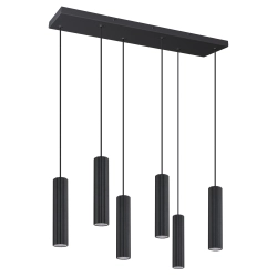 Lampa wisząca IVAR 6L czarna LED 3000K TH.581 THORO - zdjęcie produktu