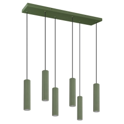 Lampa wisząca IVAR 6L zielona oliwka LED 3000K TH.589 THORO - zdjęcie produktu