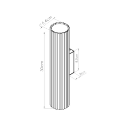 Kinkiet IVAR ochra czerwona LED 3000K TH.590 THORO - zdjęcie 2
