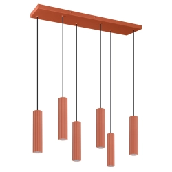 Lampa wisząca IVAR 6L ochra czerwona LED 4000K TH.633 THORO - zdjęcie produktu