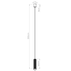 Lampa wisząca IVAR 1 mocca LED 4000K TH.636 THORO - zdjęcie 2