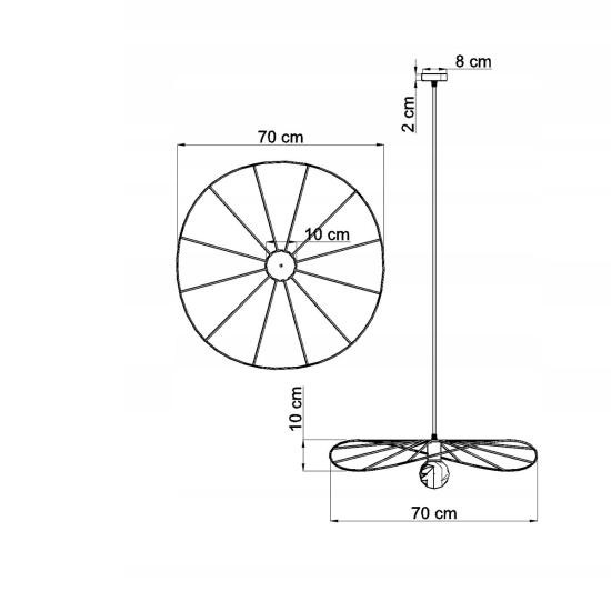 Lampa wisząca ESKOLA 70 czarna TH.010CZ SOLLUX LIGHTING