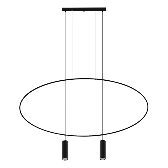 Lampa wisząca HOLAR 2 czarna TH.017CZ SOLLUX LIGHTING