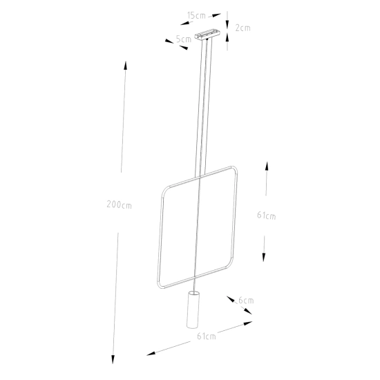 Lampa wisząca RANA 1 czarna TH.018CZ SOLLUX LIGHTING