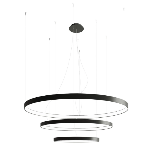 Żyrandol RIO 3 55/78/110 czarny LED 3000K TH.138 SOLLUX LIGHTING - zdjęcie produktu
