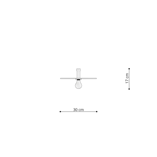 Kinkiet / Plafon SIRKEL 30 czarny TH.141 SOLLUX LIGHTING