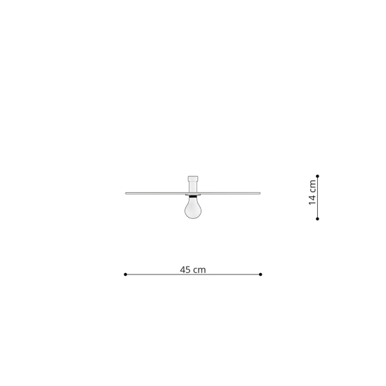 Kinkiet / Plafon SIRKEL 45 czarny TH.142 SOLLUX LIGHTING - zdjęcie 2