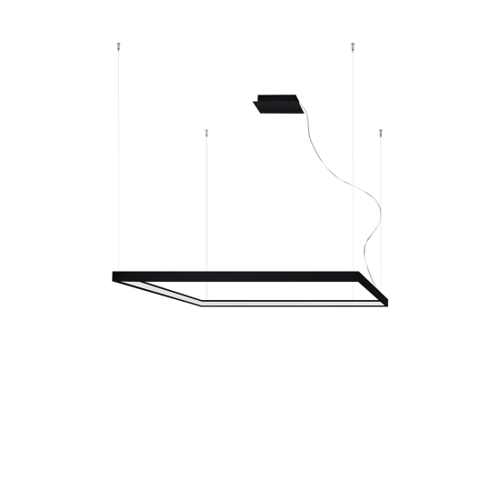 Żyrandol NELYA L czarny LED 3000K TH.154 SOLLUX LIGHTING - zdjęcie produktu