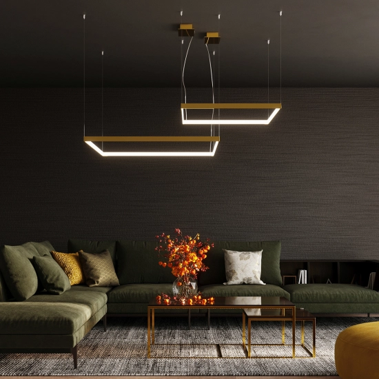 Żyrandol NELYA L złoty LED 4000K TH.158 SOLLUX LIGHTING - zdjęcie 9