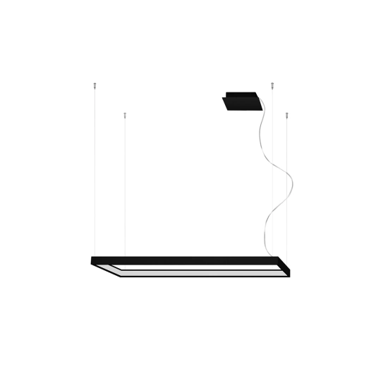 Żyrandol TUULA M czarny LED 3000K TH.160 SOLLUX LIGHTING - zdjęcie produktu