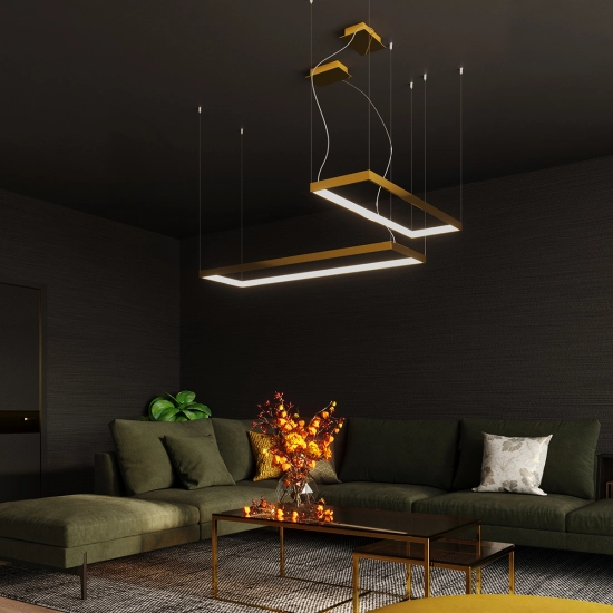 Żyrandol TUULA M złoty LED 3000K TH.161 SOLLUX LIGHTING - zdjęcie 9