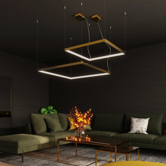 Żyrandol TUULA M złoty LED 3000K TH.161 SOLLUX LIGHTING - zdjęcie 10