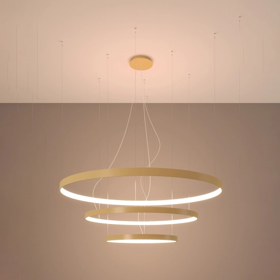 Żyrandol RIO 3 55/78/110 złoty LED 3000K TH.173 SOLLUX LIGHTING - zdjęcie 3