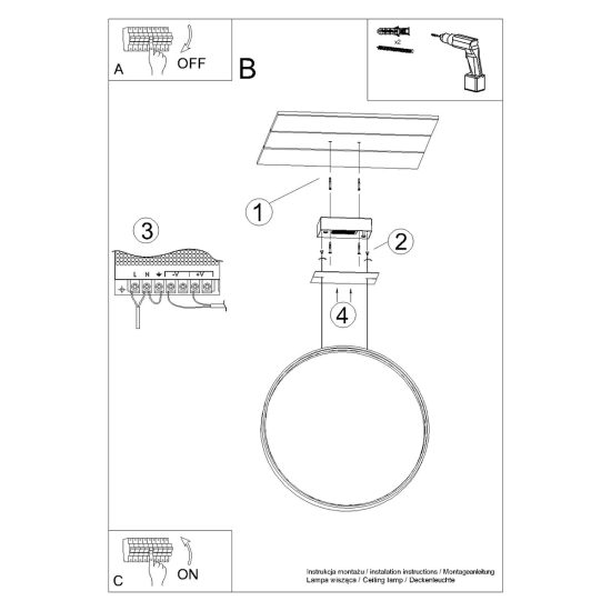 Lampa wisząca RIO 78 złota LED 3000K TH.175 SOLLUX LIGHTING - zdjęcie 11
