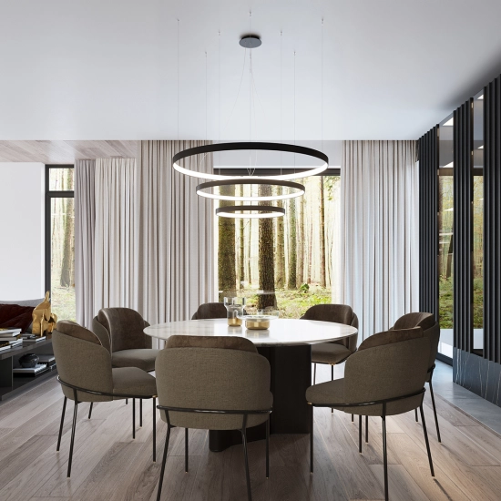 Żyrandol RIO 3 55/78/110 czarny LED 4000K TH.177 SOLLUX LIGHTING - zdjęcie 10