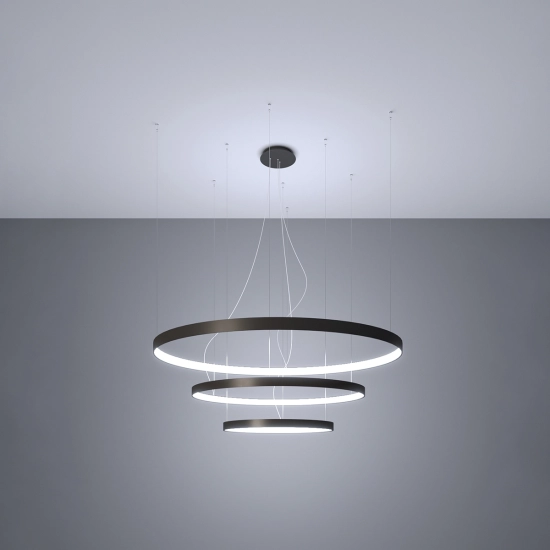 Żyrandol RIO 3 55/78/110 czarny LED 4000K TH.177 SOLLUX LIGHTING - zdjęcie 3