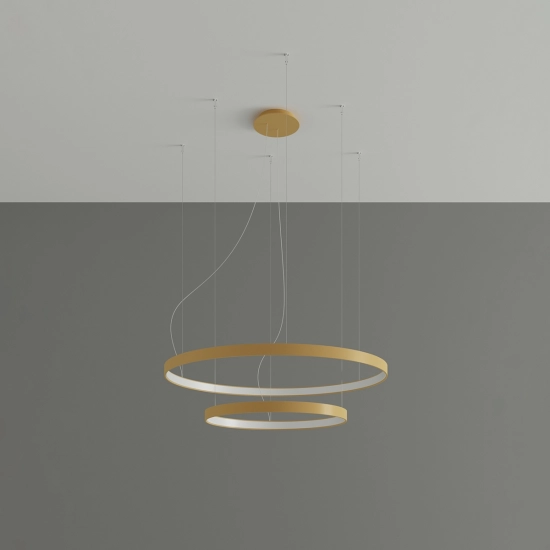 Żyrandol RIO 2 55/78 złoty LED 3000K TH.214 SOLLUX LIGHTING - zdjęcie 2