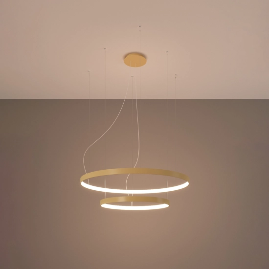 Żyrandol RIO 2 55/78 złoty LED 3000K TH.214 SOLLUX LIGHTING - zdjęcie 3