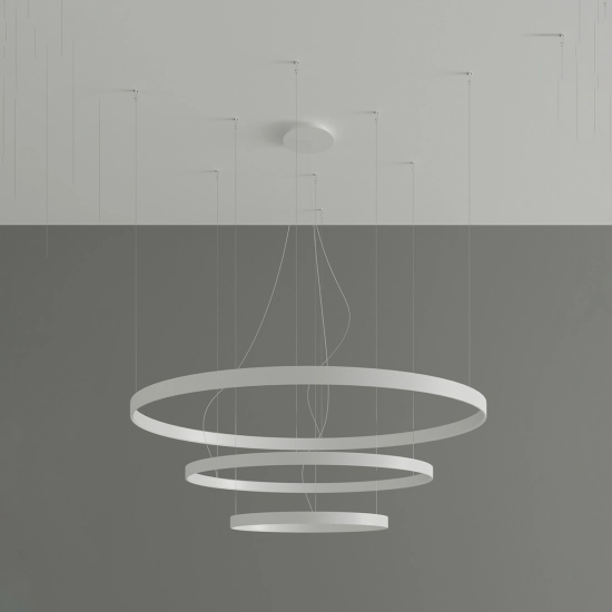 Żyrandol RIO 3 55/78/110 biały LED 3000K TH.215 SOLLUX LIGHTING - zdjęcie 2