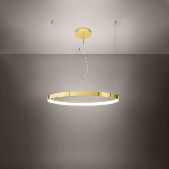 Żyrandol RIO 78 złoty połysk LED 3000K TH.246 SOLLUX LIGHTING - zdjęcie 3