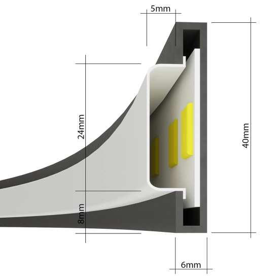 Plafon RIO 78 złoty połysk LED 3000K TH.252 SOLLUX LIGHTING - zdjęcie 8