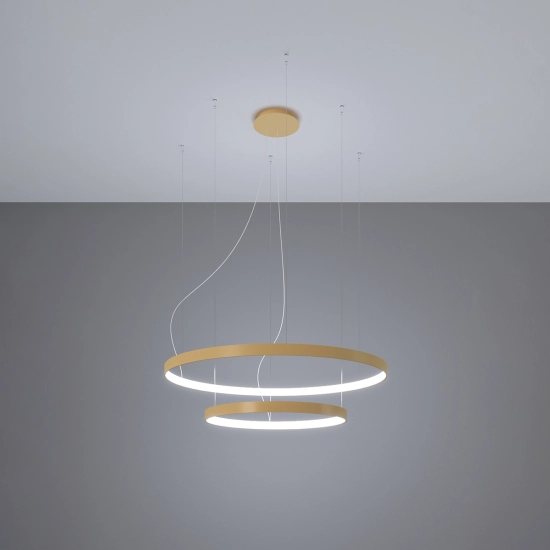 Żyrandol RIO 2 55/78 złoty LED 4000K TH.268 SOLLUX LIGHTING - zdjęcie 3