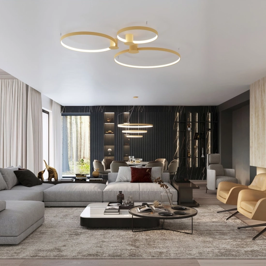Żyrandol RIO 3 55/78/110 złoty LED 4000K TH.269 SOLLUX LIGHTING - zdjęcie 9