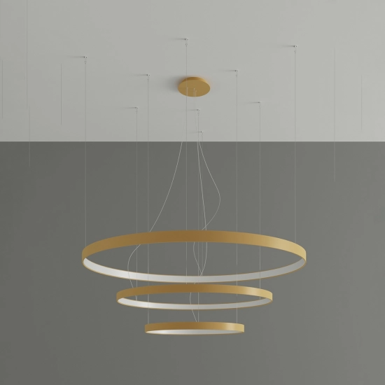 Żyrandol RIO 3 55/78/110 złoty LED 4000K TH.269 SOLLUX LIGHTING - zdjęcie 2