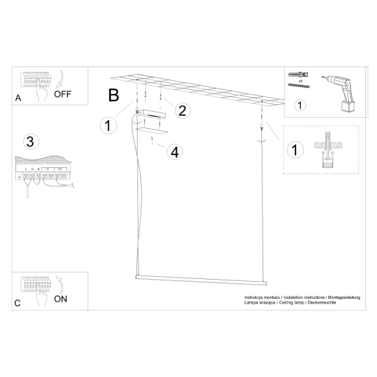 Lampa wisząca STRANG 120 LED 3000K TH.278 SOLLUX LIGHTING